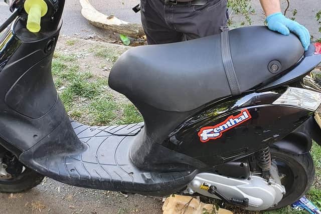 The moped confiscated in Richmond.