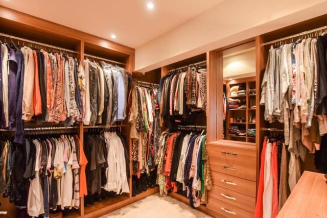 Just off from the master bedroom is a walk-in wardrobe, perfect for storing clothes, shoes and other accessories. All the fixtures are made to measure for the house.