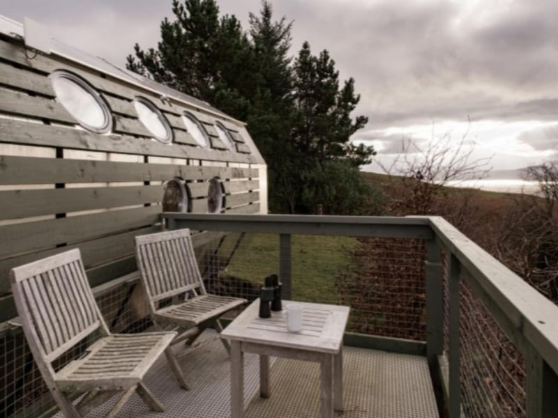 An outside seating area is perfect for evening drinks and alfresco dining.