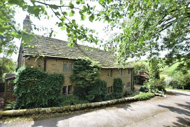 This eight bedroom house has approx 15 acres, stream and incredible views. Marketed by Gascoigne Halman, 01663 227015.