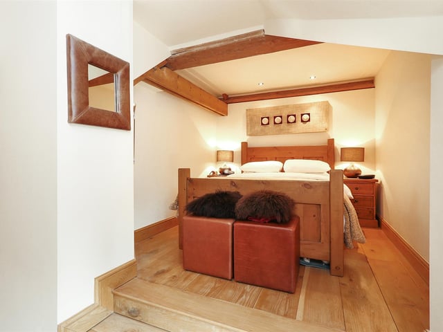 The house has five bedrooms including the master bedroom.