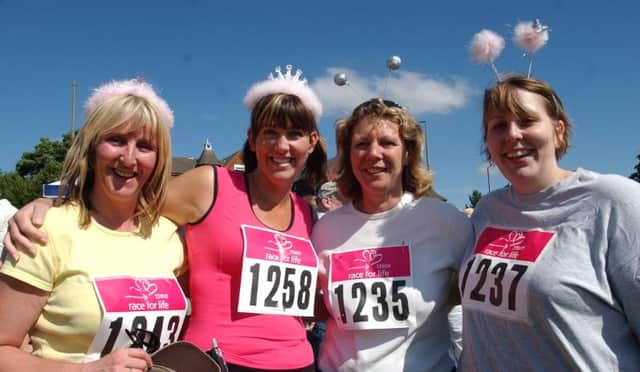 A group of district nurses called the Armthorpe Angels took part in 2005. Catherine Parker, Niki Corton, Karen Hay, and Fiona Pickering.