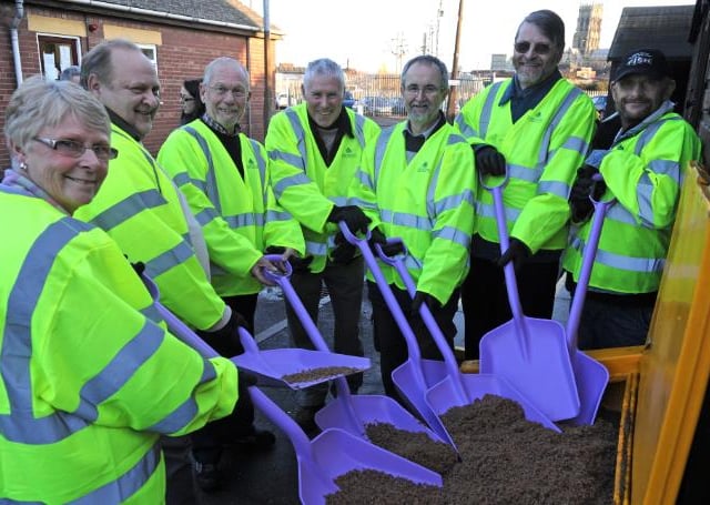 The Doncaster snow wardens in 2011.