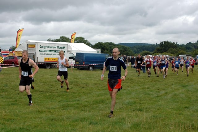 The start of the Powburn Show Hill Race in 2010.