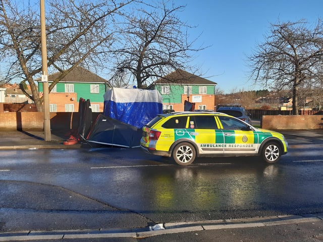 The scene of the murder investigation on Wath Road Mexborough today. The alleged shooting  happened on January 11