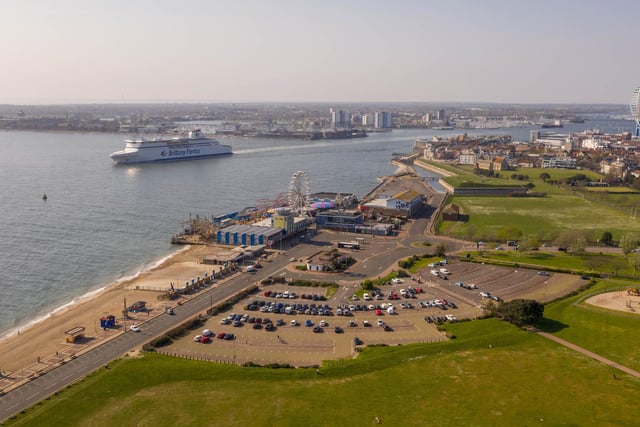 Drone pictures of a very quiet Southsea on Good Friday.