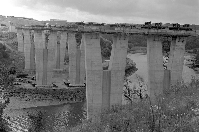 South Hylton Bridge in August 1972 just months before its completion.