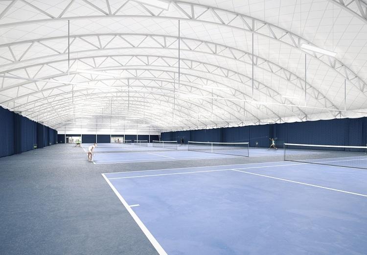 The Oriam Tennis Centre, on land owned by Heriot Watt University in Riccarton, will provide Edinburgh with a six-court indoor tennis training facility and is due to be completed at the end of the year.