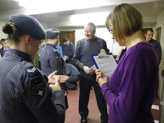 Whitby sea cadets learning sign language skills