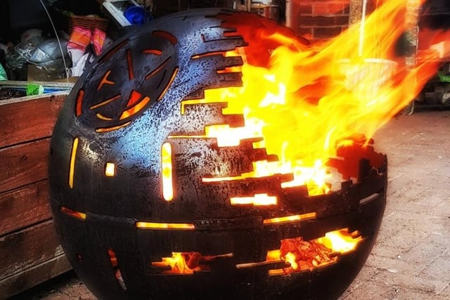 This Death Star is one of a series of firepits inspired by the Star Wars movies