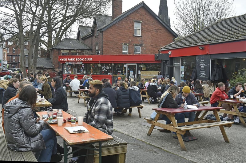 As one of Leeds' student heartlands, it's not surprising that Hyde Park is home to a number of trendy businesses such as the Hyde Park Corner and petrol station-turned-bar and café Hyde Park Book Club (pictured). Recently reopened Hyde Park Picture House is believed to be the only remaining gaslit cinema in the world.