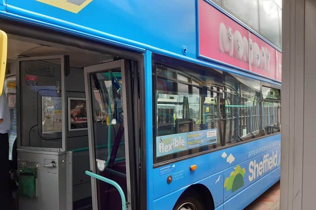 Sheffield’s buses have been hit by Halloween vandals this evening – with several routes having to miss streets out because of vandalism and antisocial behaviour. File picture shows a Sheffield bus.