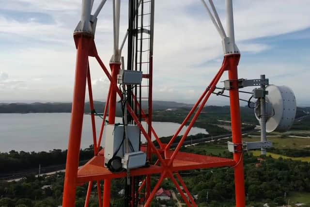 A Curvalux system on a telecom tower in the Philippines.