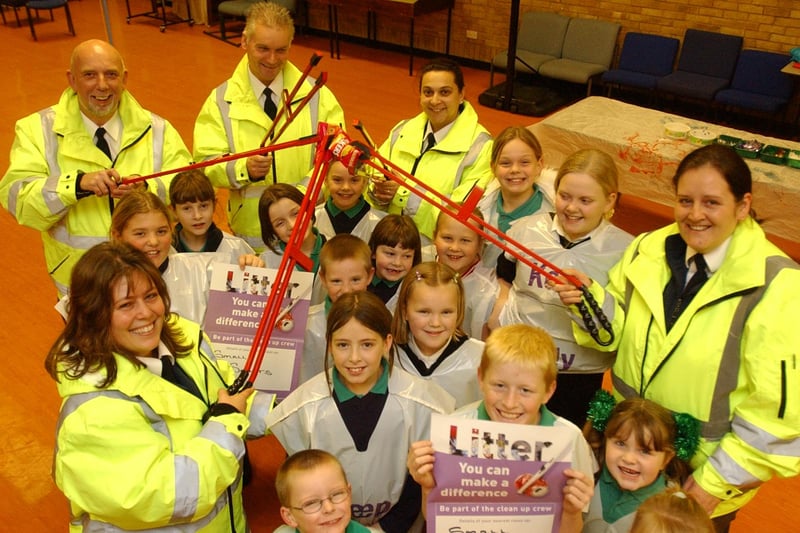 Getting ready for a litter pick at All Saints Youth Club in 2003.