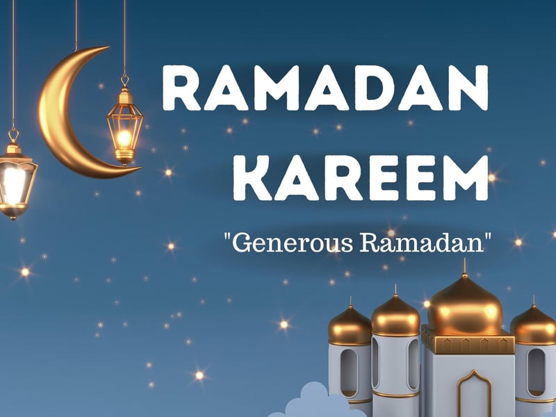 Ramadan Kareem ("ra-muh-dan kah-reem") is a widespread phrase which translates to "Generous Ramadan". It is used to express gratitude for any and all blessings that are enjoyed during Ramadan.