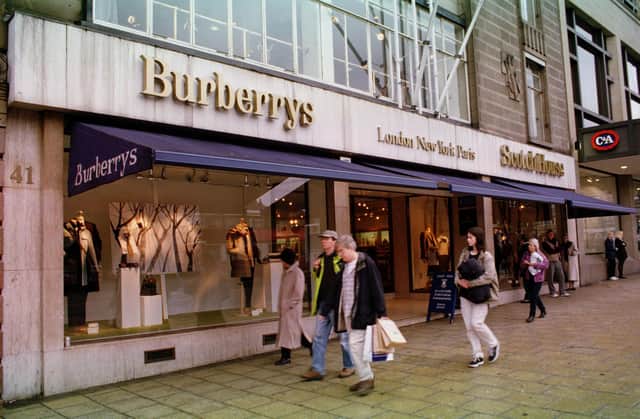 High fashion retailer Burberry was always busy in the 1990s.
