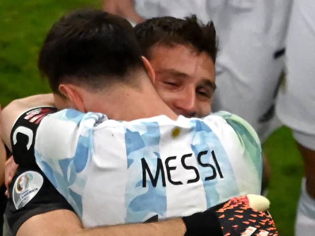 Argentina's former Sheffield Wednesday goalkeeper Emiliano Martinez has been hailed as one of the best in the world by Lionel Messi. (Photo by EVARISTO SA/AFP via Getty Images)