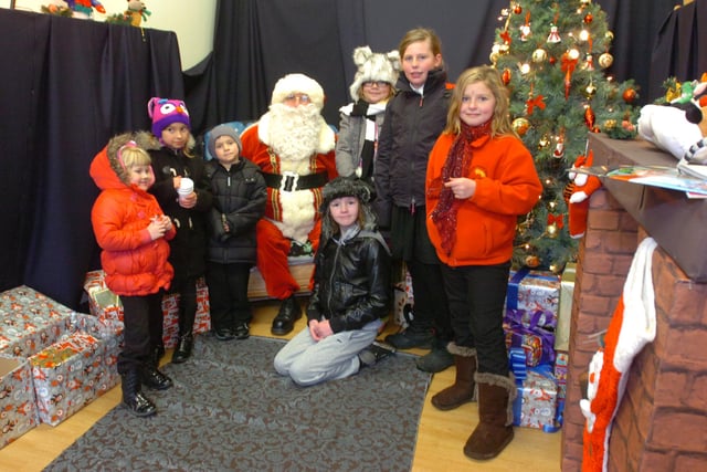 Pupils at Seascape Primary School, Peterlee met Santa Claus in his grotto at their school Christmas Fair in 2012.
