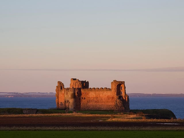 Tantallon Castle at sunset