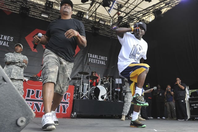 Hip Hop giants Public Enemy storm the stage at Devonshire Green, at Tramlines, July 26, 2014