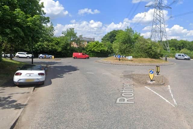 The roundabout at Rother Valley Road/Meadowgate Avenue will be removed, and re-purposed to provide parking.