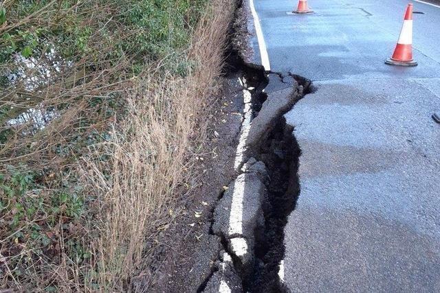 The landslip has worsened since this picture was taken in January last year.