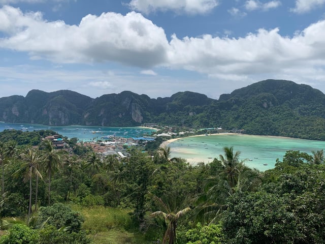 Former South Downs college pupil Daz 'Im-ray' was looking forward to heading to Thailand. Picture is the island of Koh Phi Phi.