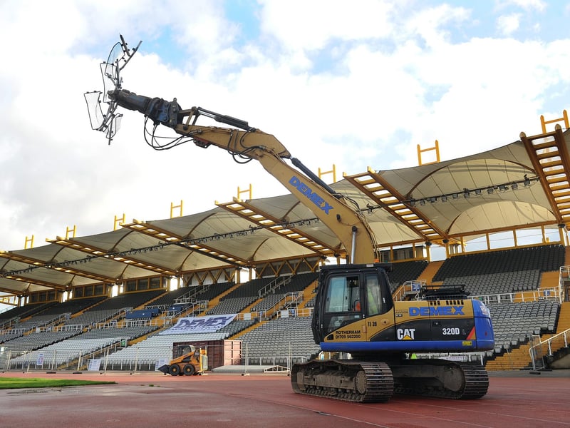 The demolition of Don Valley Stadium starts in 2013. Picture: Scott Merrylees.