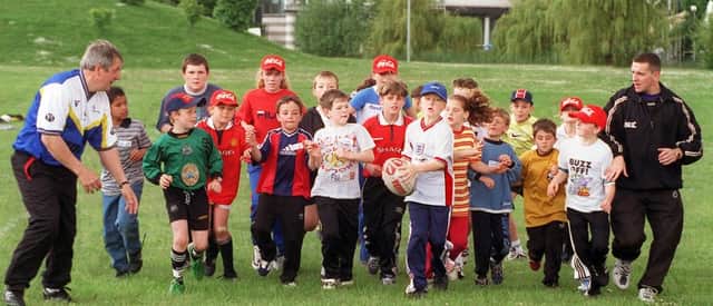A fun rugby themed day took place at the Dome in 1998.