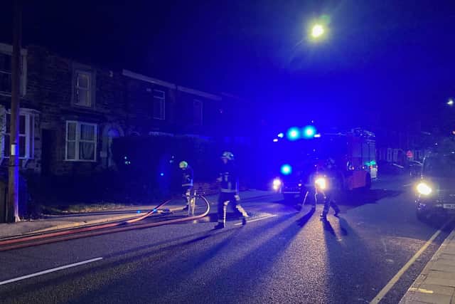 Firefighters dealt with a blaze on City Road in Sheffield yesterday (Photo: Martin Harrison)