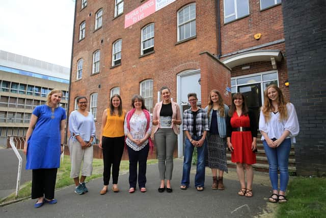 Some of the Snowdrop Project team pictured outside the charity's new home on Castle Street. Picture: Chris Etchells