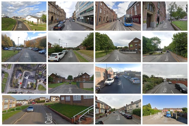 Pictured are the 15 worst streets in Sheffield for violence and sexual offences in February 2023, according to newly-released police figures