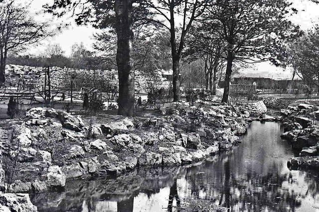 Burn Valley Gardens. A picture showing the beck. Photo: Hartlepool Library Service.