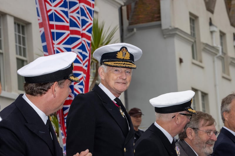 Active personnel joined Cadets and Veterans for the Lee Victory Parade in Lee-on-Solent on the 25th September 2021. Photo By Alex Shute