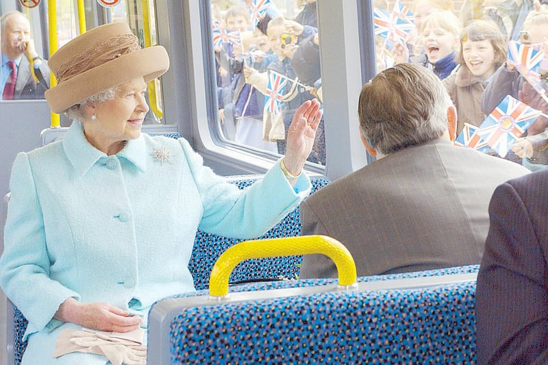 The Queen's itinerary also included opening a Metro rail link and she took a train to Fellgate in South Tyneside before moving on to St Joseph's RC Primary School.