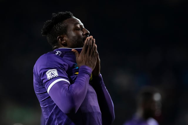 The 25-year-old striker has scored three goals in 13 league appearances this term and has played in Portugal and Finland before moving to Belgium. The former Cameroon under-20s international is yet to sign a new deal for Beerschot. (Photo by KRISTOF VAN ACCOM/BELGA MAG/AFP via Getty Images)