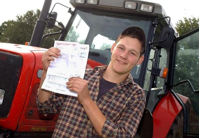 Stoupergate Farm Hatfield, 2004. Toom Brooke with tractor.
