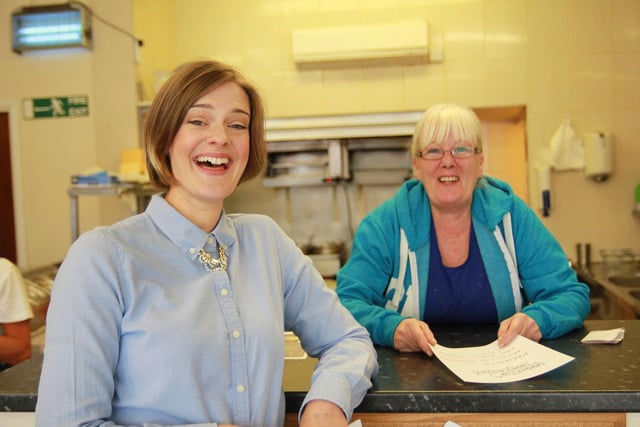 Arts supporter Katherine Warman in the Market Cafe in Rossington with owner Dawn in 2013