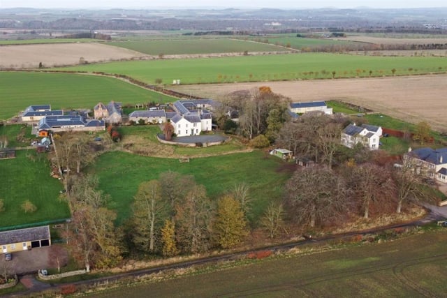 Aerial view of Ladyrig House and surrounding area.