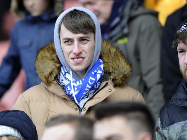 A Sheffield Wednesday fan at Oakwell in 2018