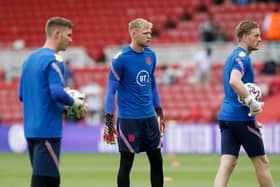 Aaron Ramsdale with England before the European Championships began: Darren Staples / Sportimage