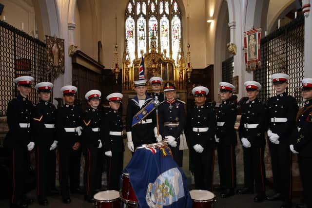 Robert Don Griffin in his Royal Marines uniform. Robert, from Crookes, was remembered by his family and his former sea cadet unit in a service at St Matthews Church, on Carver Street. and his relatives presented the organisation with a drum major’s mace engraved in his memory.