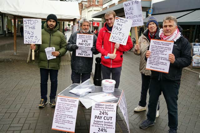 Just eat Delivery drivers strike - Chesterfield
