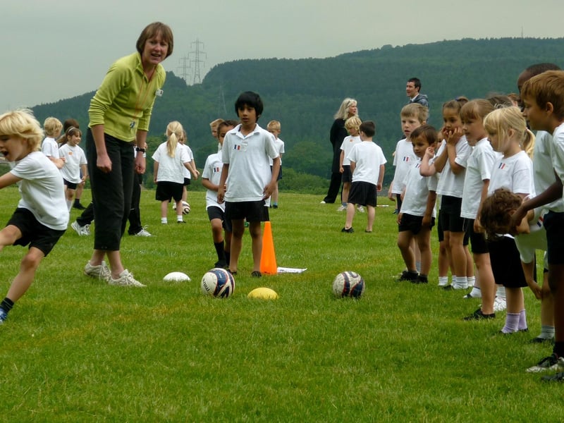 Pupils from Oughtibridge Primary School took part in a World Cup themed sports day (June 2010)