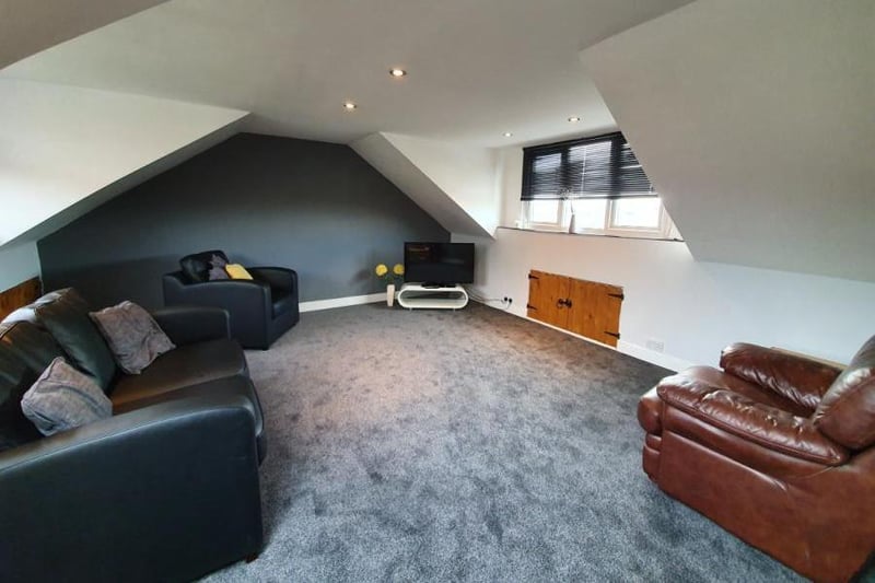 There are two large rooms on the first floor, suitable as double bedrooms, or as an extra lounge.