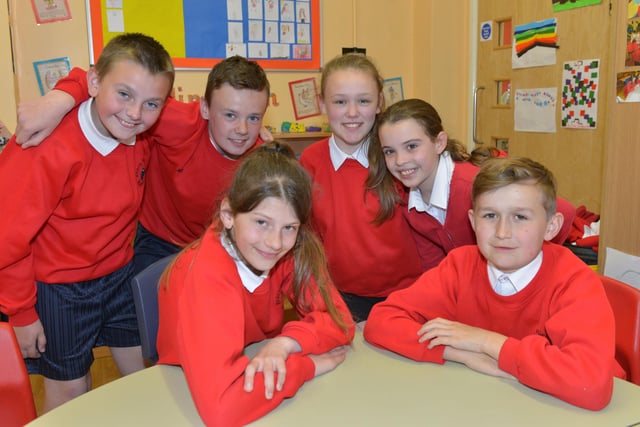 Rossmere Primary pupils Amy McPartlin, Paige Burnett, Tamzin Liddle, Luke Cormack, Joe White and Billy Ellis were pictured six years ago.