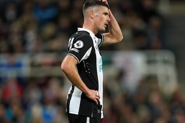 Ciaran Clark in action for Newcastle, before being told he could leave by Eddie Howe