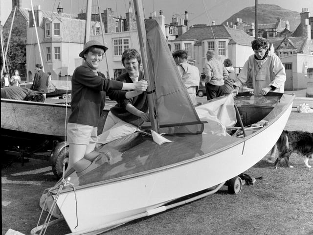 Competitors at the British Dinghy Racing Championships at North Berwick in August 1965.