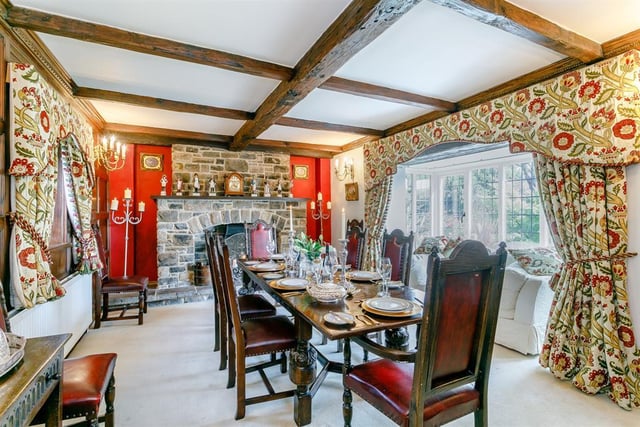 The dining room brings the home's period character and charm to the fore.
