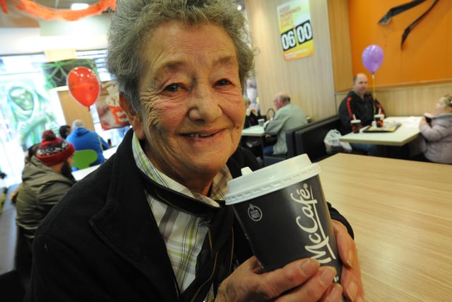 Such great service from McDonald's employee 75 year old Muriel Haggerty, pictured at work in Sunderland's High Street West restaurant in 2015.